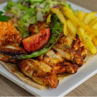 Assiette brochette ailes de poulet