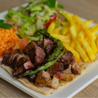 Assiette brochette foie d'agneau