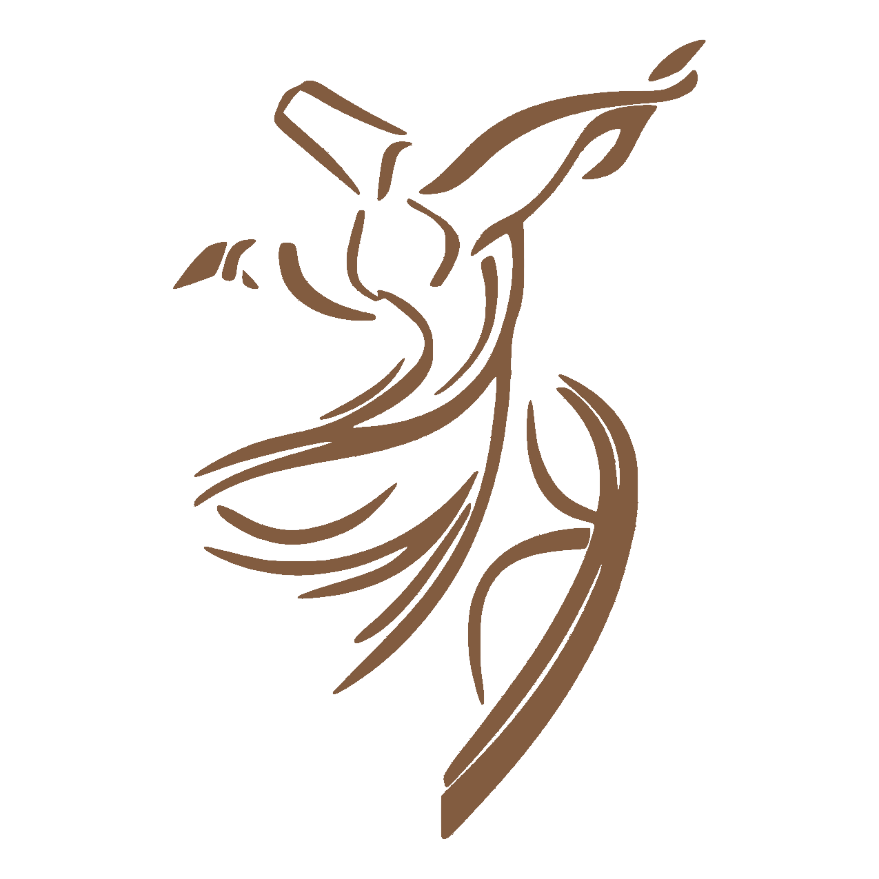 Logo de mevlana de couleur blanche
