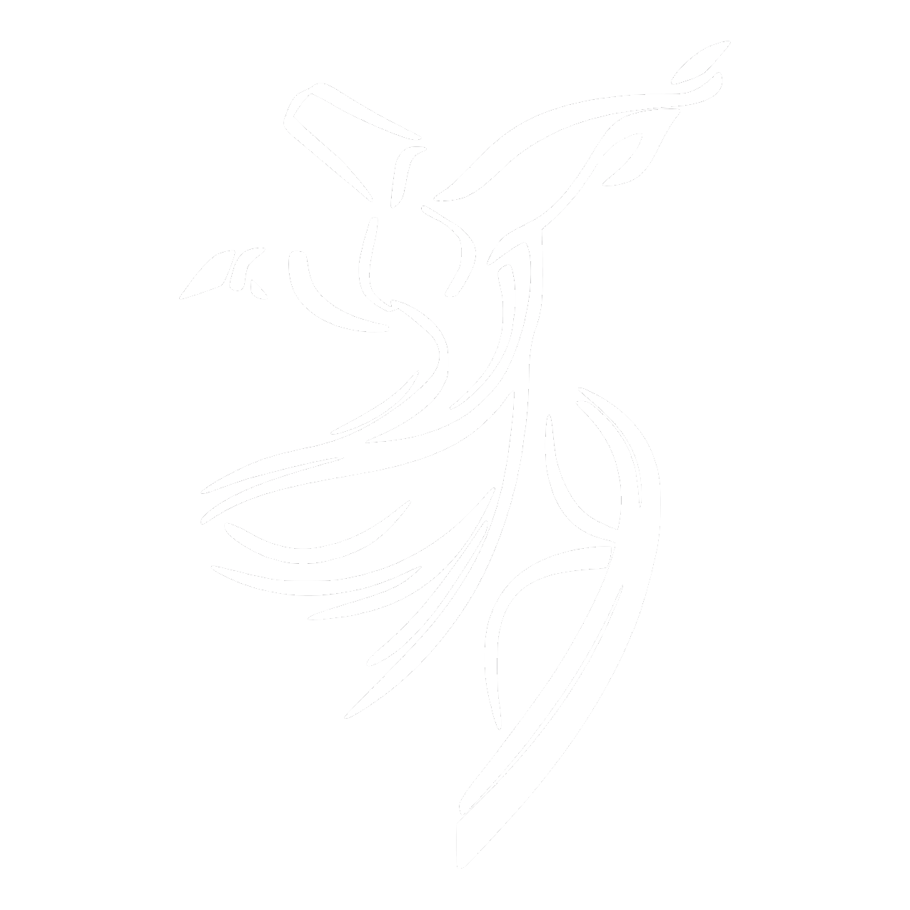 Logo de Mevlana de couleur blanche